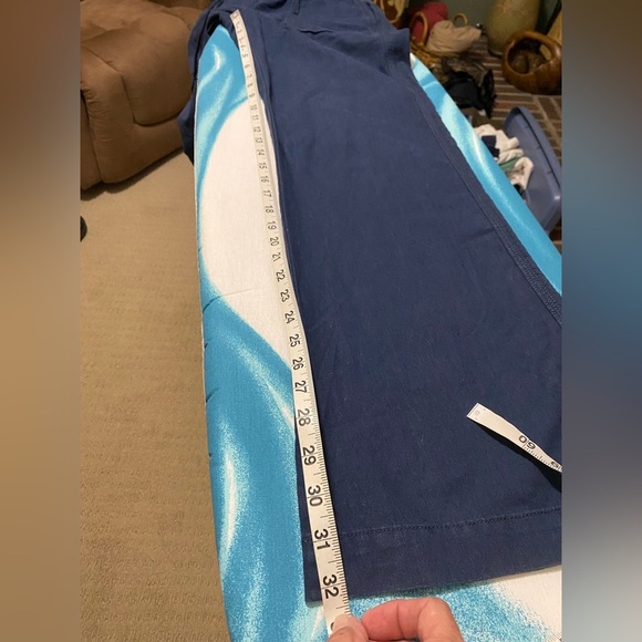 Lucky Brand Navy Blue Boot Cut Linen Blend Woman’s Pull On Pants Size XS. - Picture 12 of 14